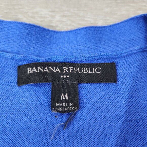 Banana Republic Blue Cotton/Viscose Cardigan Sweater Womens Size M - Picture 6 of 13